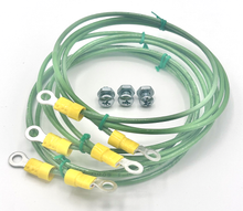 Load image into Gallery viewer, ⚡ 3 foot 14 AWG Ground Wire with #10 ring terminals and bolt (Pack of 3)
