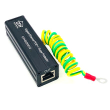 Load image into Gallery viewer, ⚡ Ethernet Gigabit (POE++, POE+, POE, non-POE) Surge Protector Kit with CAT 6a Jumper Cable and Ground Wire
