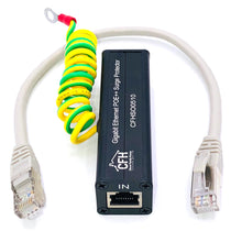 Load image into Gallery viewer, ⚡ Ethernet Gigabit (POE++, POE+, POE, non-POE) Surge Protector Kit with CAT 6a Jumper Cable and Ground Wire
