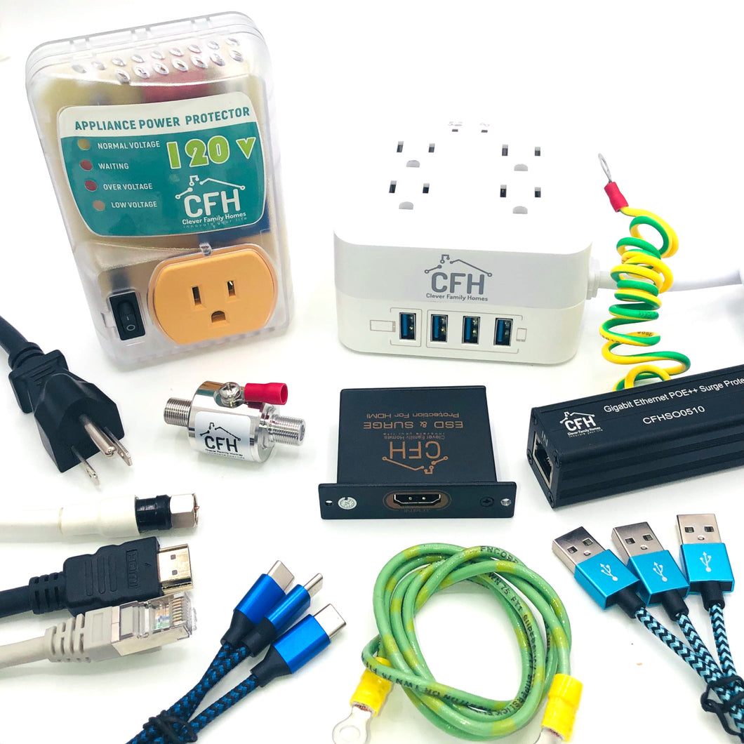 ⚡Standard Surge Protection Pack including Power, Ethernet HDMI and Coaxial